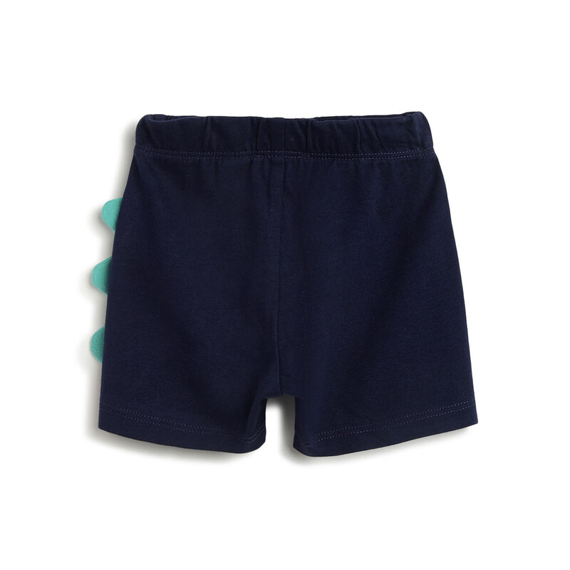 Boys Dark Blue Solid Shorts image number 1